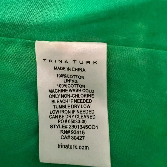 Beautiful Trina Turk green dress. Perfect for Spring and Summer.
#trinaturk - Picture 10 of 11